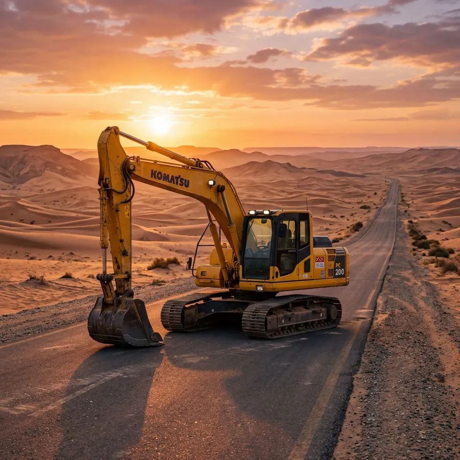 Excavator Long Arm PC200 untuk Proyek Sungai, Drainase, dan Pekerjaan Jangkauan Jauh
