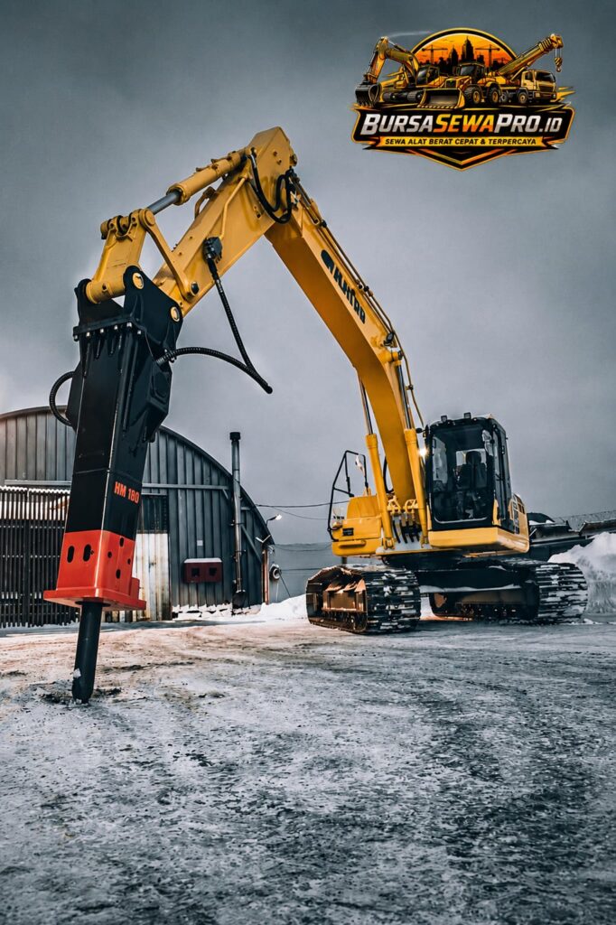 Sewa Excavator Breaker Profesional untuk Pembongkaran Beton Cepat di Cileungsi, Cibubur, Depok, Bekasi & Jakarta